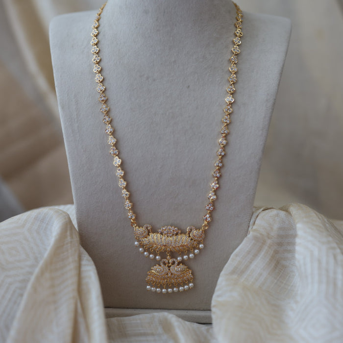 Heritage gold plated padakam long necklace HP5312