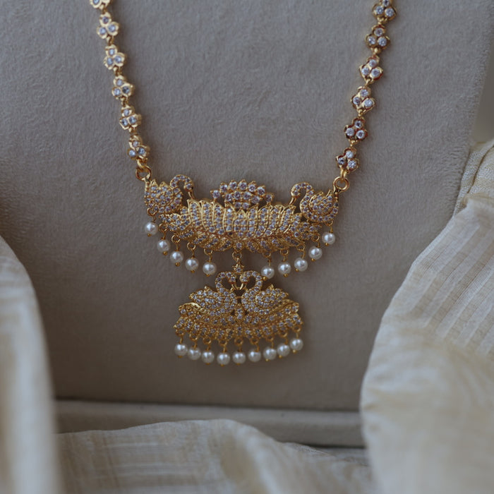 Heritage gold plated padakam long necklace HP5312