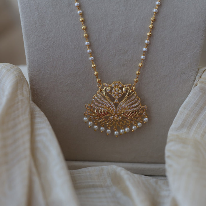 Heritage gold plated padakam long necklace HP5311