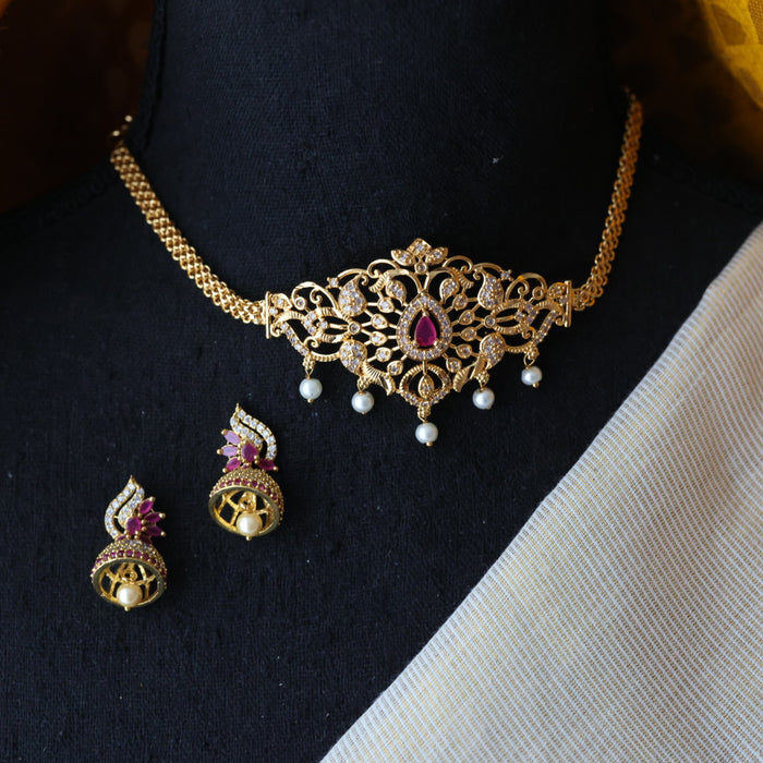 Heritage gold plated choker necklace CCB1988