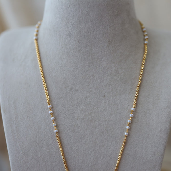 Heritage gold plated padakam long necklace HP5454