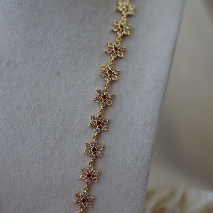 Heritage gold plated padakam long necklace HP53809