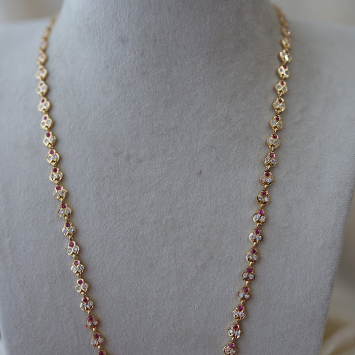 Heritage gold plated padakam long necklace HP5367