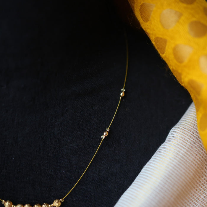 Heritage gold plated invisible short necklace IN9033