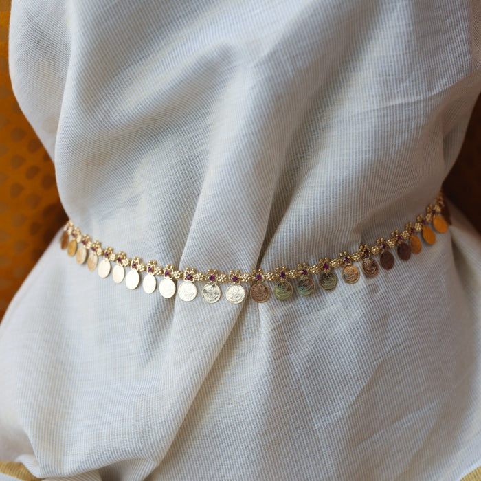Heritage gold plated traditional coin design waistchain HW3461