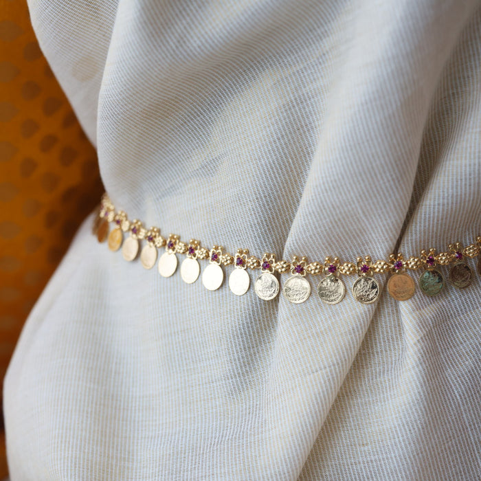 Heritage gold plated traditional coin design waistchain HW3461