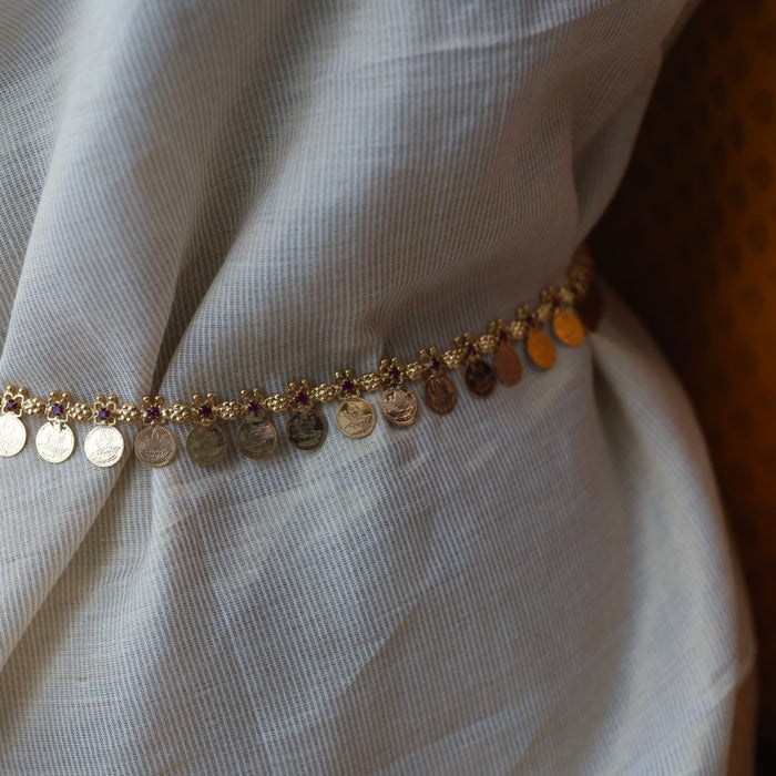 Heritage gold plated traditional coin design waistchain HW3461