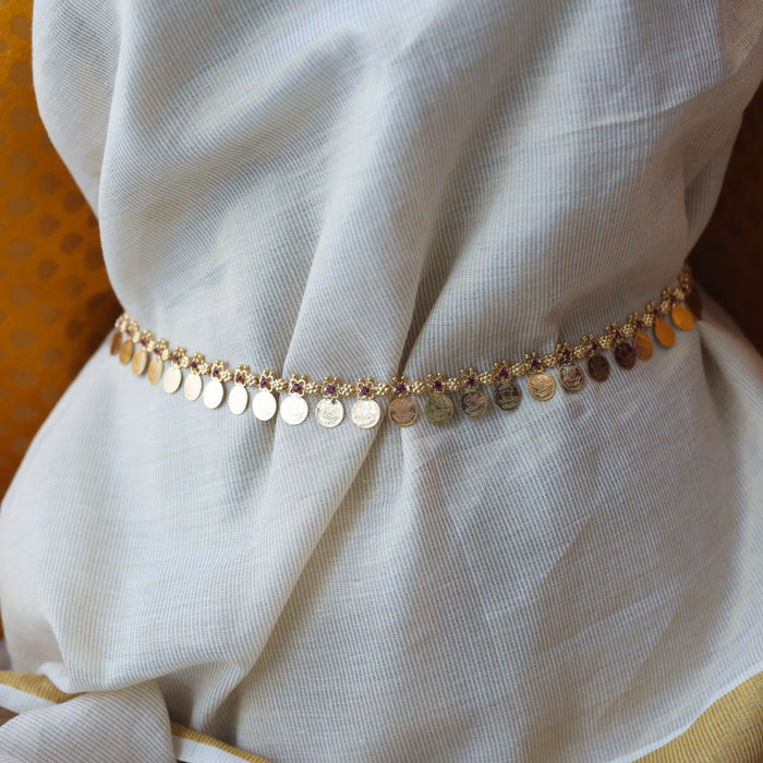 Heritage gold plated traditional coin design waistchain HW3461