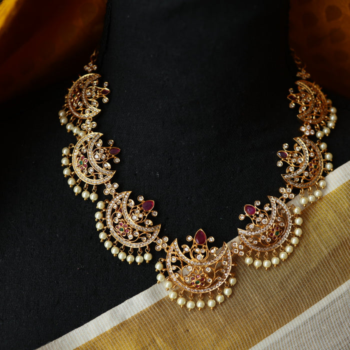 Antique pearl short necklace and earring SS12088