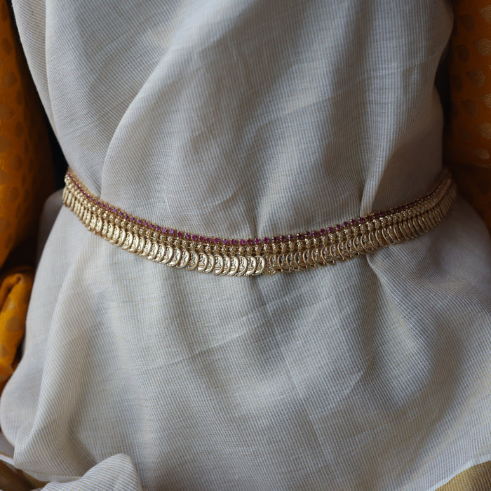 Heritage gold plated traditional simple mango design waistchain HW313