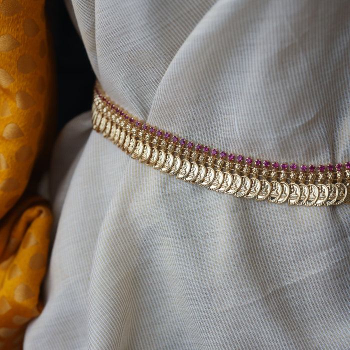 Heritage gold plated traditional simple mango design waistchain HW313