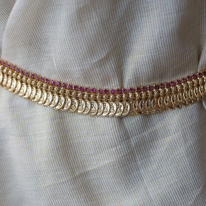 Heritage gold plated traditional simple mango design waistchain HW313