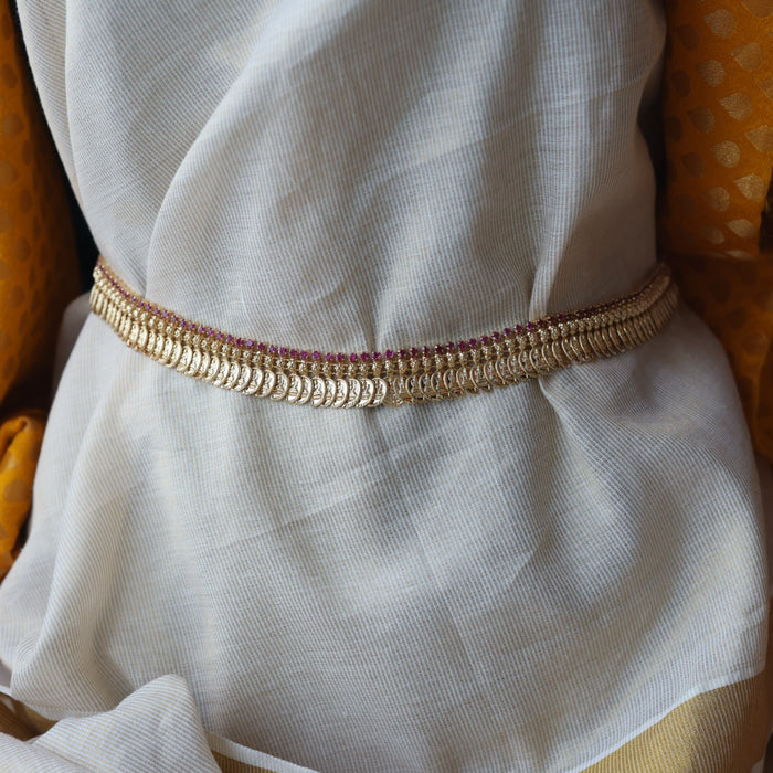 Heritage gold plated traditional simple mango design waistchain HW313