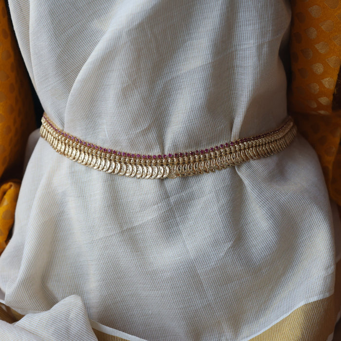 Heritage gold plated traditional simple mango design waistchain HW313