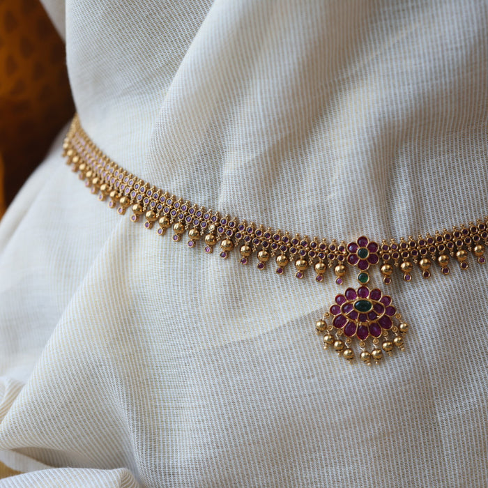 Antique ruby stone waistchain AW34552