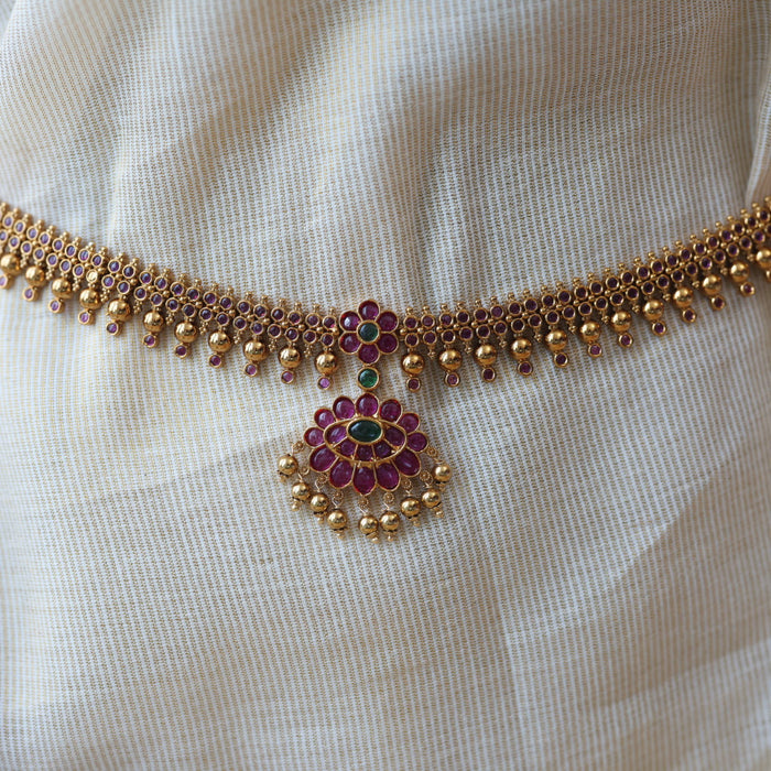 Antique ruby stone waistchain AW34552