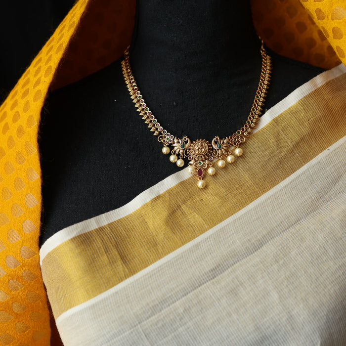 Antique short necklace with earrings TTS46021