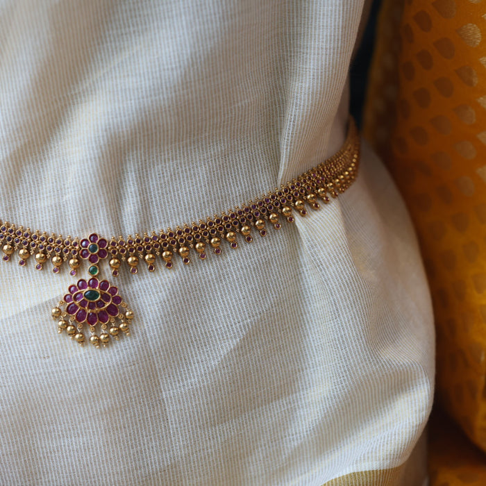 Antique ruby stone waistchain AW34552