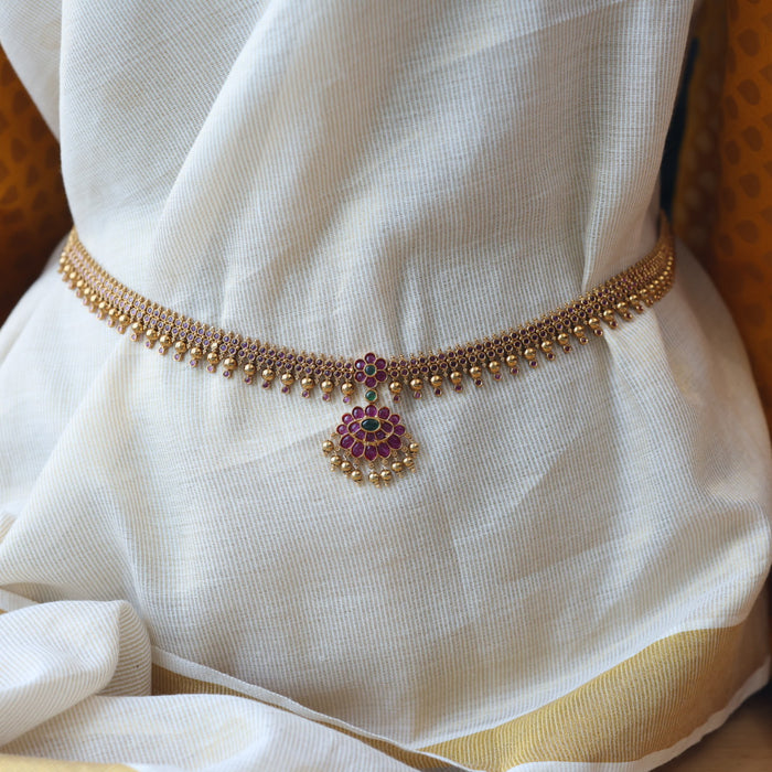 Antique ruby stone waistchain AW34552
