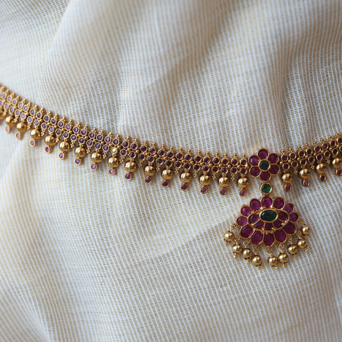 Antique ruby stone waistchain AW34552