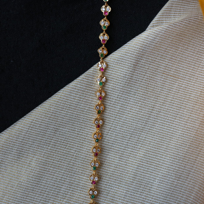 Heritage gold plated multi stone padakam necklace HP01232