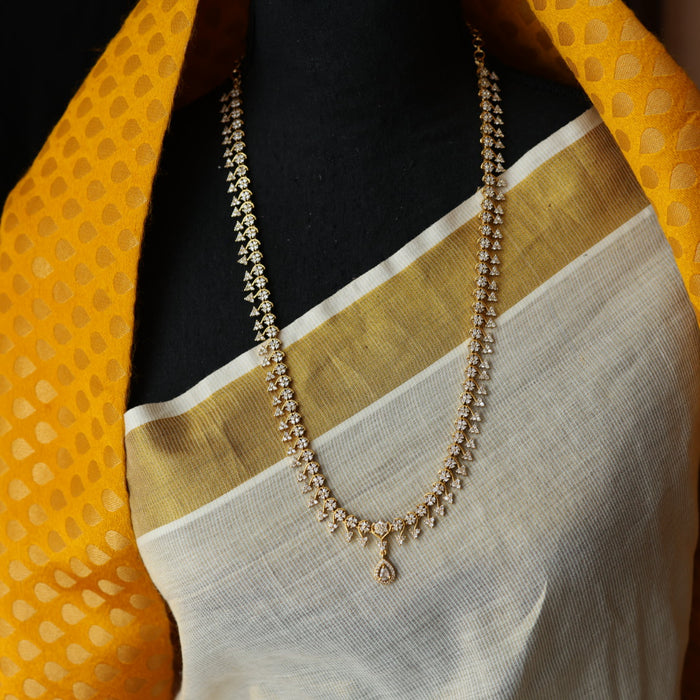 Antique white stone long necklace with earrings LL03555