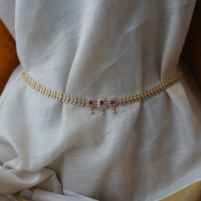 Heritage gold ruby white waistchain HW152634