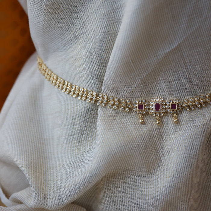 Heritage gold ruby white waistchain HW152634