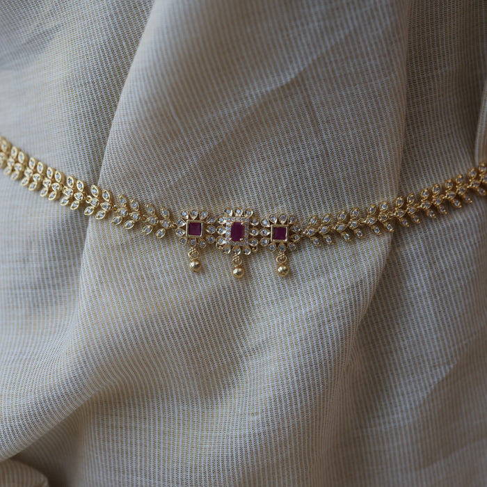 Heritage gold ruby white waistchain HW152634