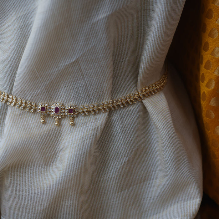 Heritage gold ruby white waistchain HW152634