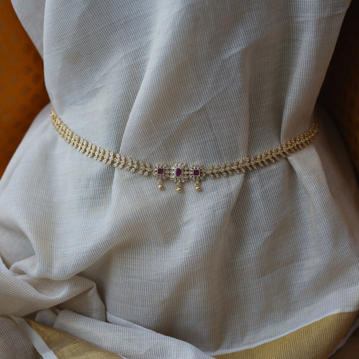 Heritage gold ruby white waistchain HW152634