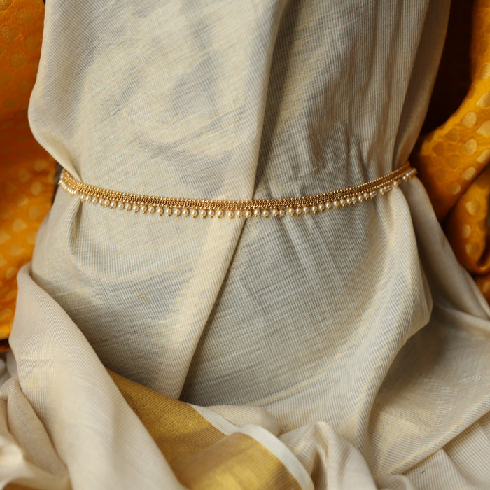 Antique gold and pearl design waistchain AW106599