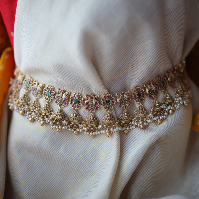 Antique temple design long necklace/ waistchain LL034578