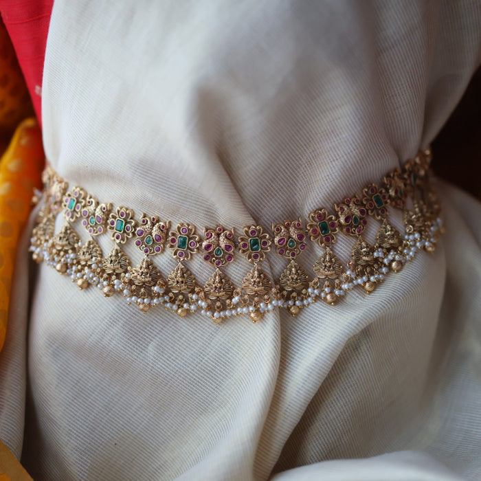 Antique temple design long necklace/ waistchain LL034578