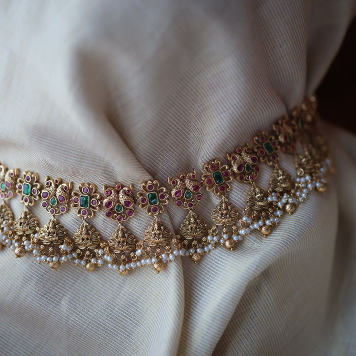 Antique temple design long necklace/ waistchain LL034578