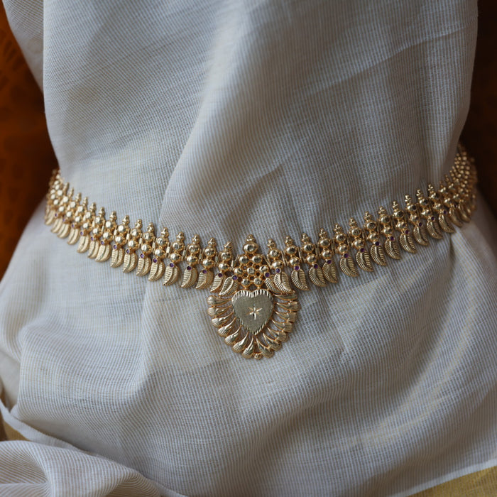 Heritage plain gold design waistchain HW10673