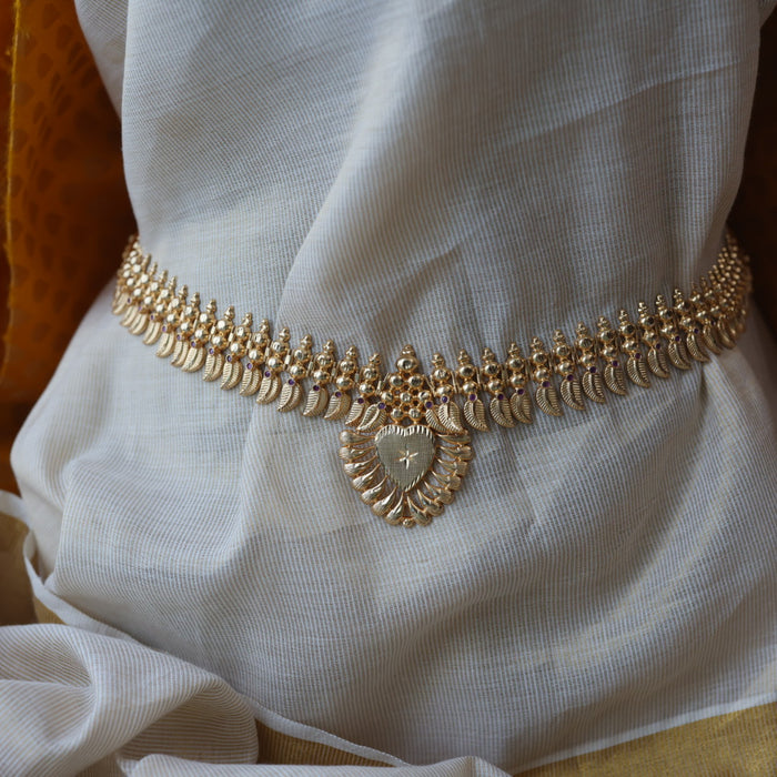 Heritage plain gold design waistchain HW10673