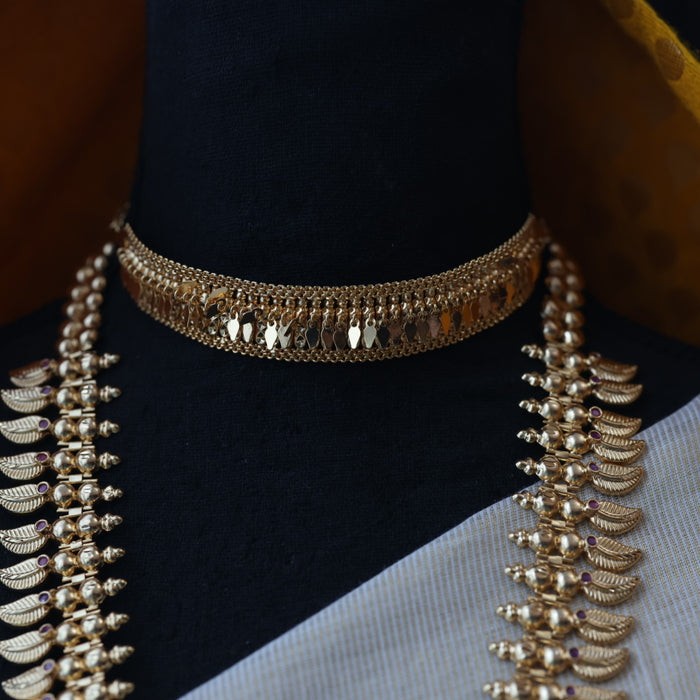 Heritage gold plated choker necklace H322