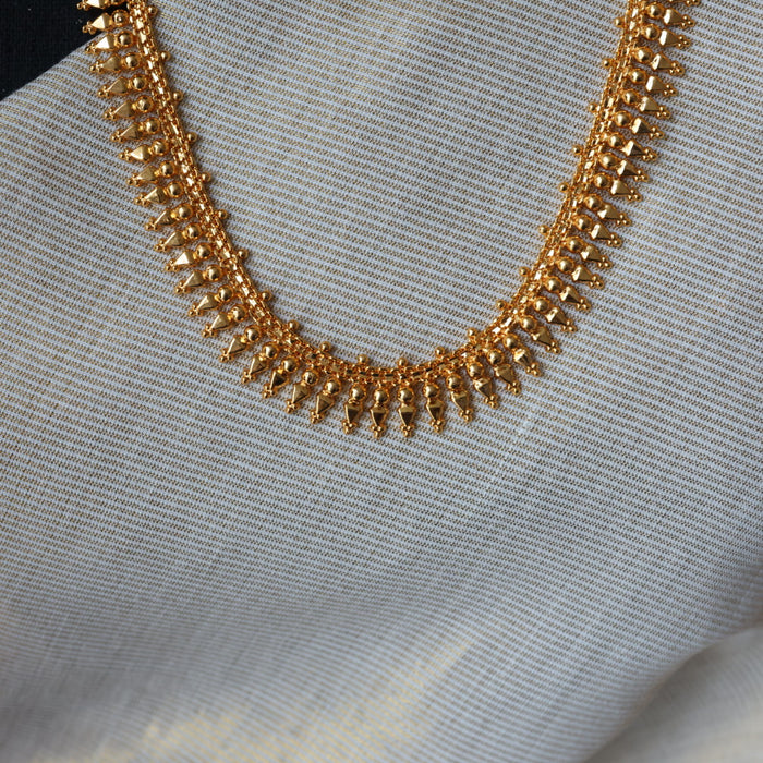 Heritage gold plated long necklace with earrings HL4523