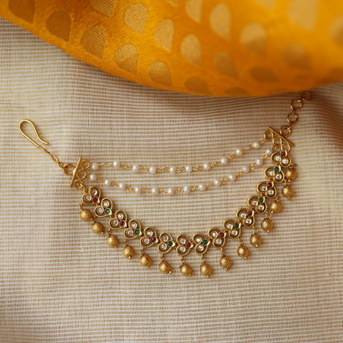 Heritage layer golden pearl mattal ear accessories HM2355