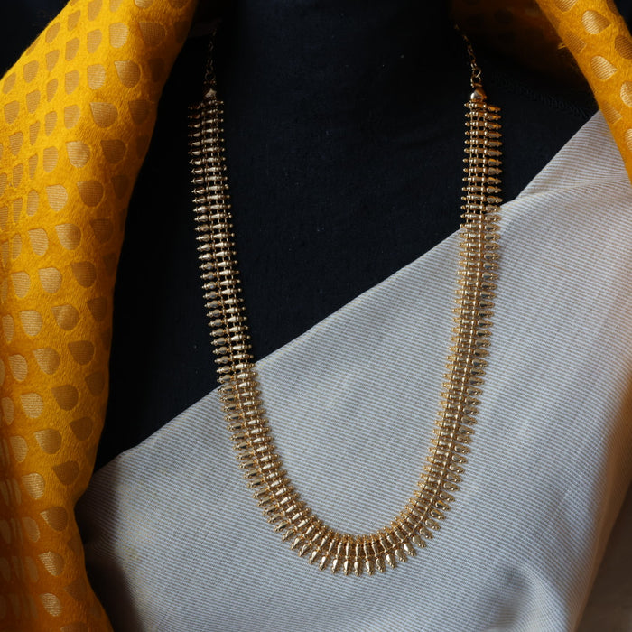 Heritage gold plated long necklace with earrings HL4523