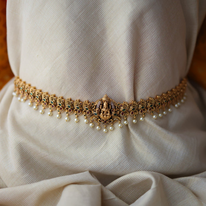 Antique gold and temple design waistchain AW5321