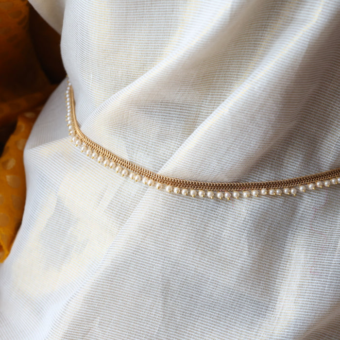 Heritage gold plated pearl waistchain HW31332