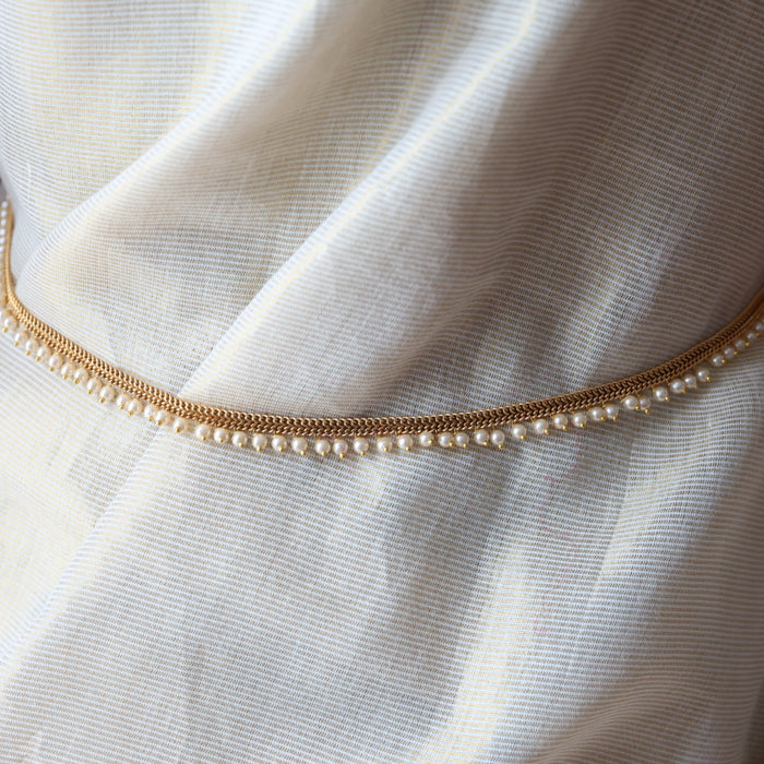 Heritage gold plated pearl waistchain HW31332