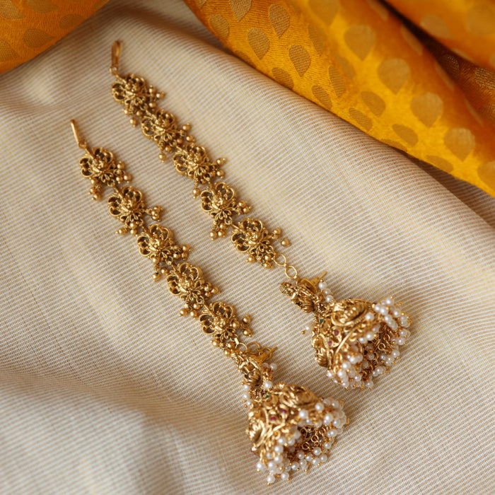 Antique gold mattal ear accessories AM348