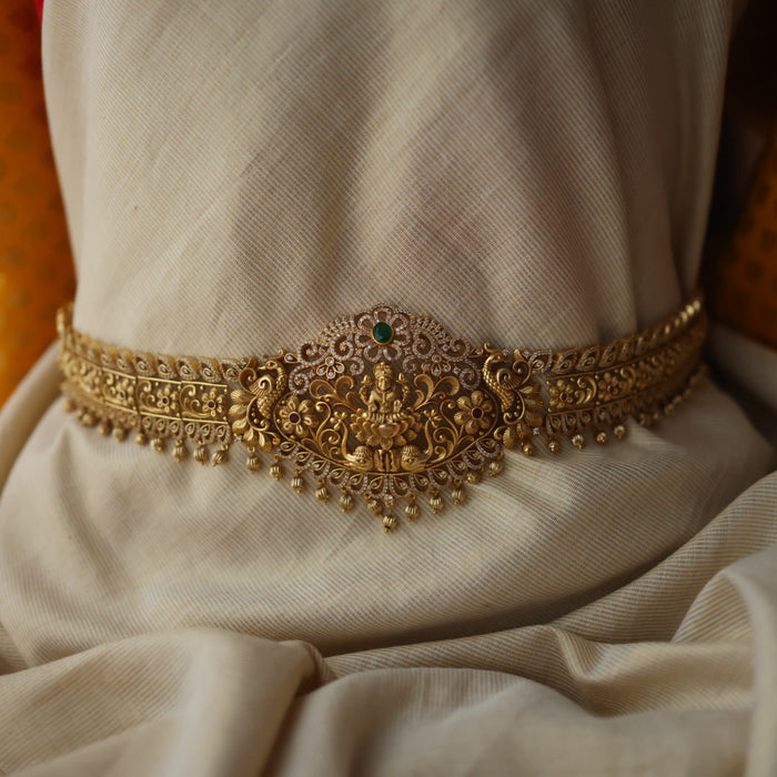 Antique gold temple design waistchain AW55679