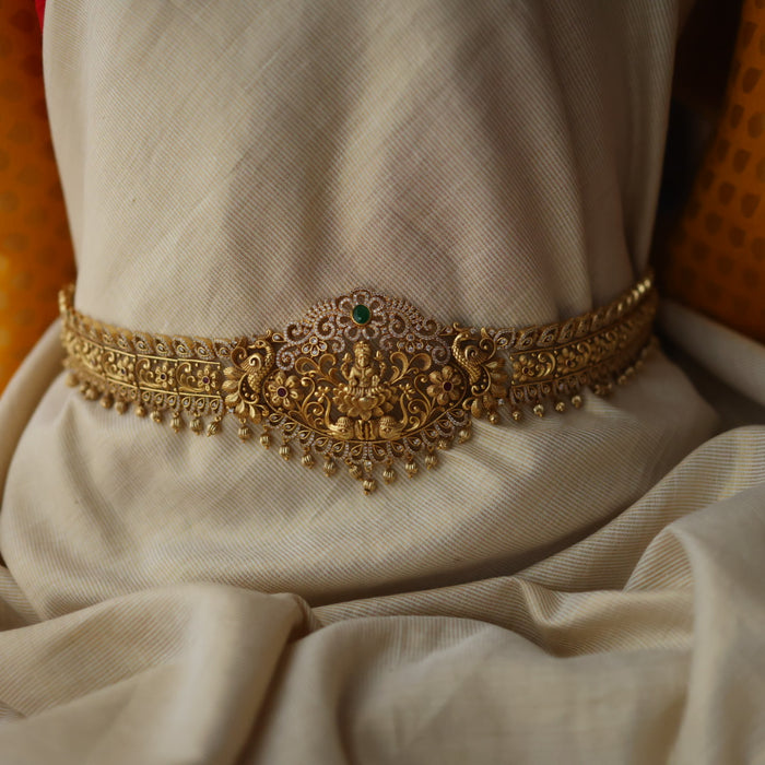 Antique gold temple design waistchain AW55679