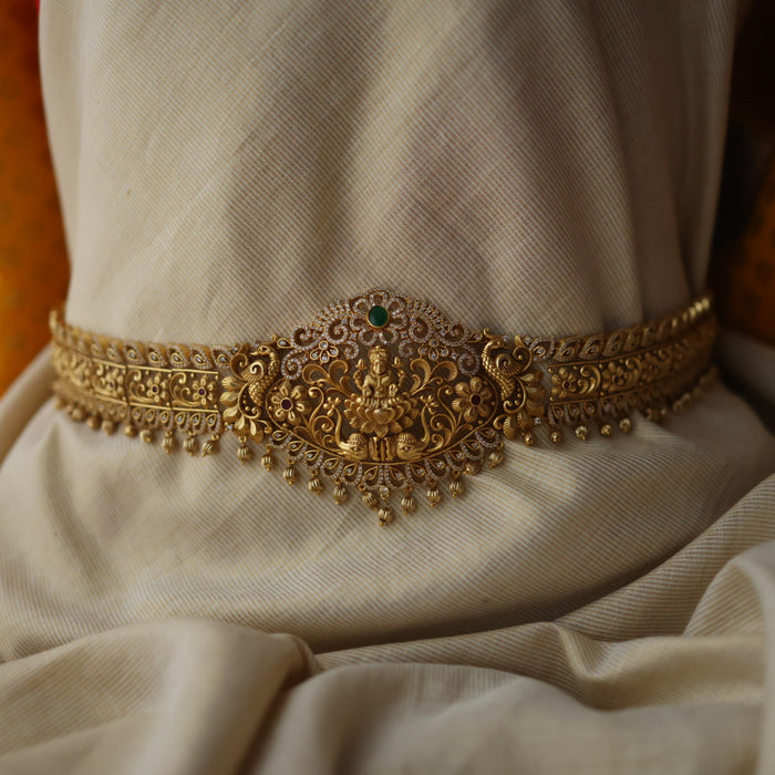 Antique gold temple design waistchain AW55679