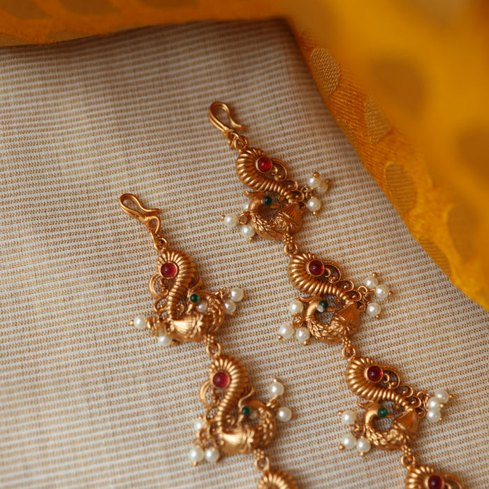 Antique gold mattal ear accessories AM643