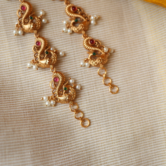 Antique gold mattal ear accessories AM643